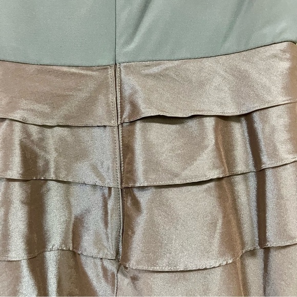 Adrianna Papell Teal Stretch Pleated Shutter VNeck 3/4 Sleeve Work Party Dress 6 - Picture 10 of 11